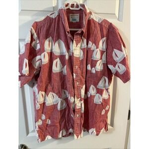 Kahala Hawaiian‎ Islands Aloha Hawaii Surfer Pocket Shirt Adult XL Red Vintage